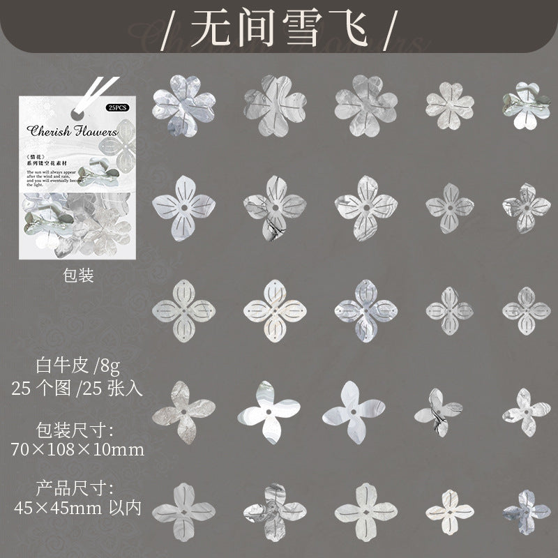 25 Pcs Cutout Paper Flowers XHXL