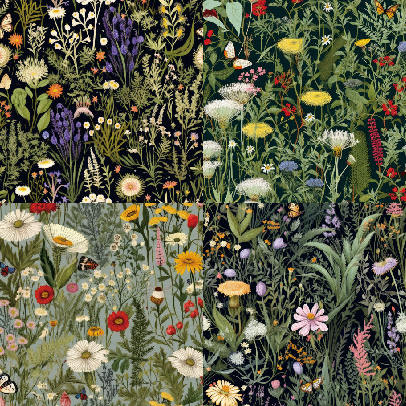 6 inch Wildflower Scrapbook Paper Pad SKP437