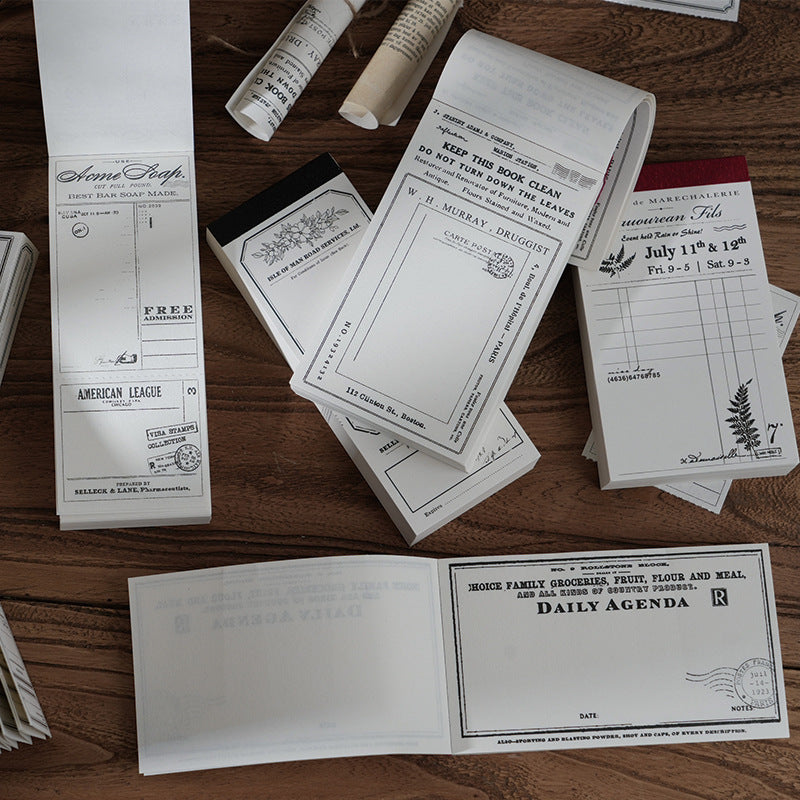 100 Pcs Vintage Notepad Paper CYXJ