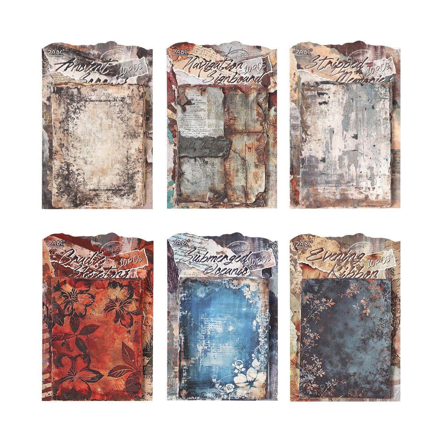 10 Sheets Vintage Journal Paper SYXZ