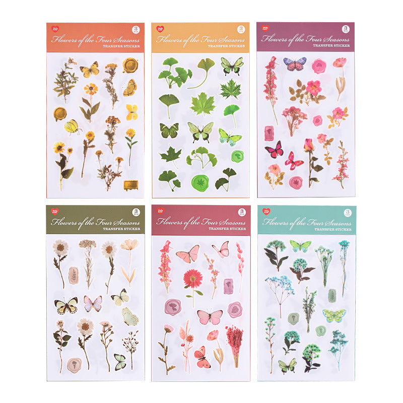 3 Pcs Plant Transfer Stickers SJFH