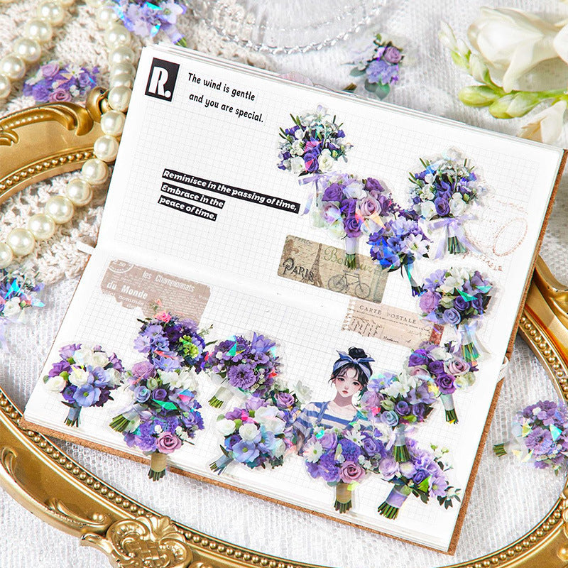 30 Pcs Bouquet PET Stickers HJSM