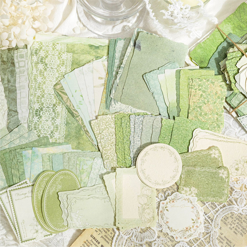 100 Pcs Vintage Floral Journal Paper VMP05