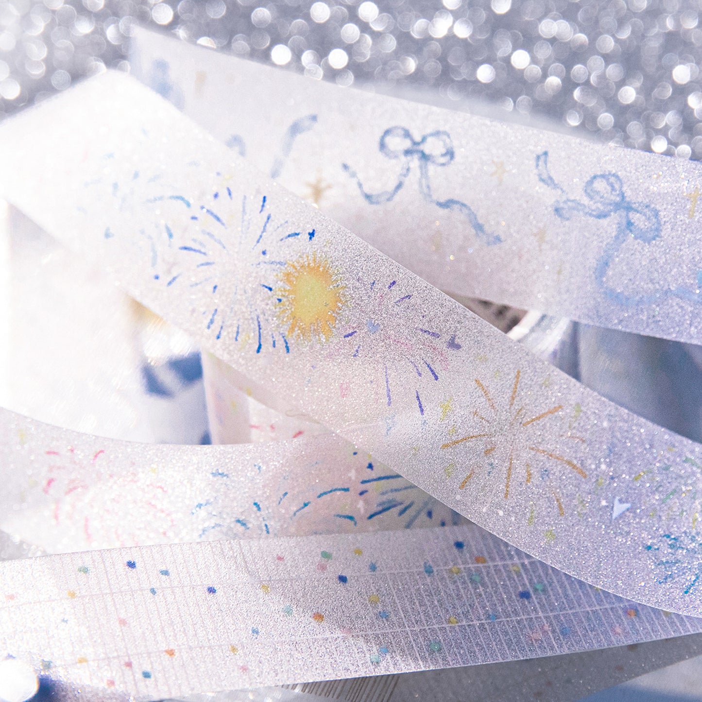 1 Roll Snowflake Firework PET Tape BZMJ