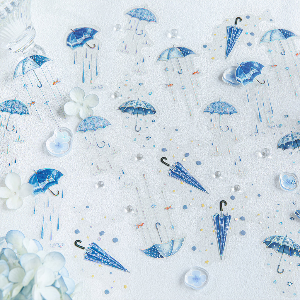 20 Pcs Umbrella Themed Stickers YJLX