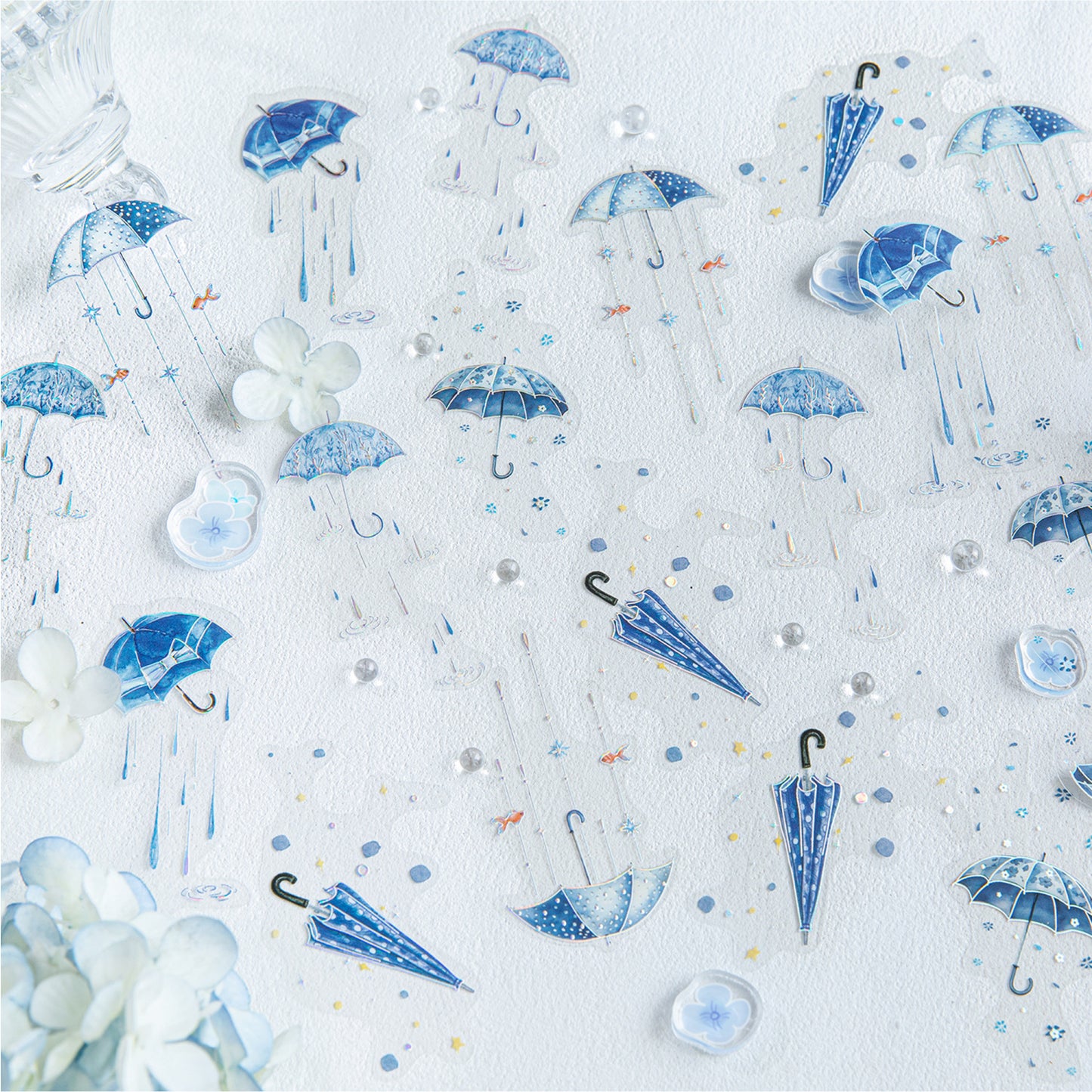 20 Pcs Umbrella Themed Stickers YJLX