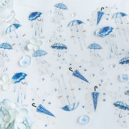 20 Pcs Umbrella Themed Stickers YJLX