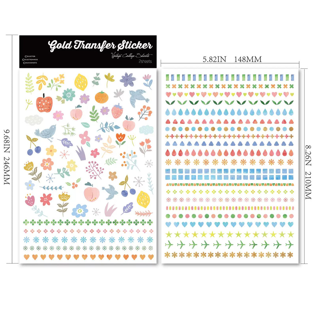 2 Sheets Waterproof Rub on Stickers - Easter