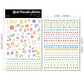 2 Sheets Waterproof Rub on Stickers - Easter