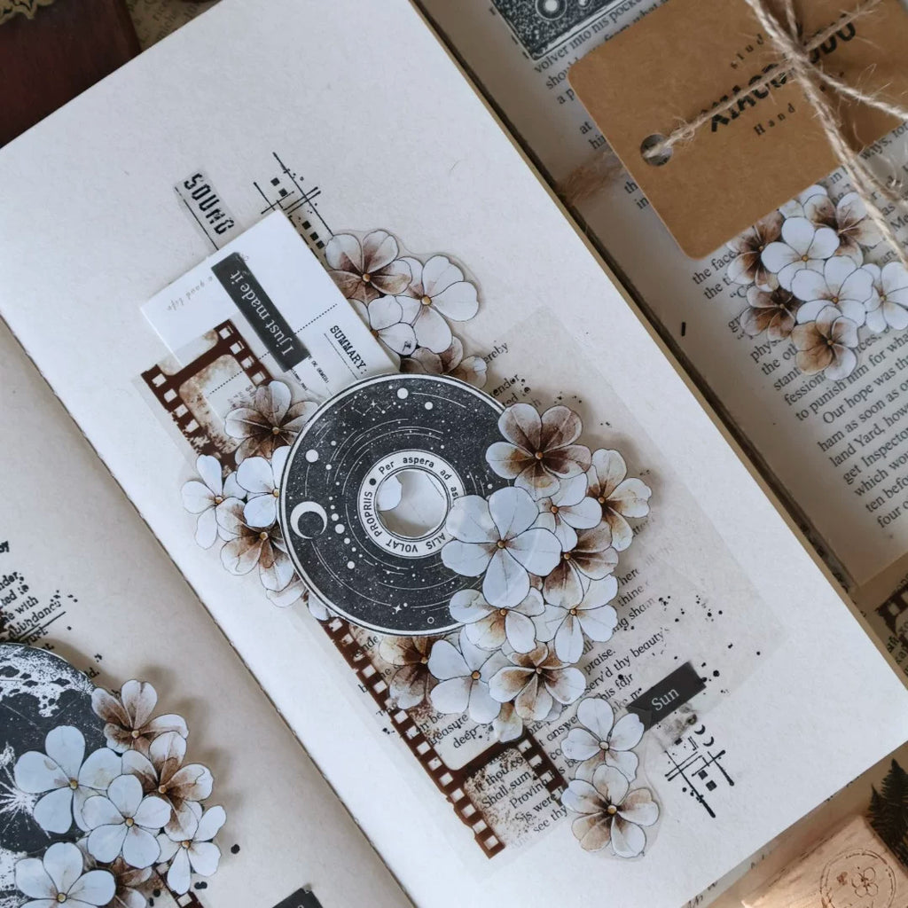 Floral Decorative Tape Rolls- Dusk Petals