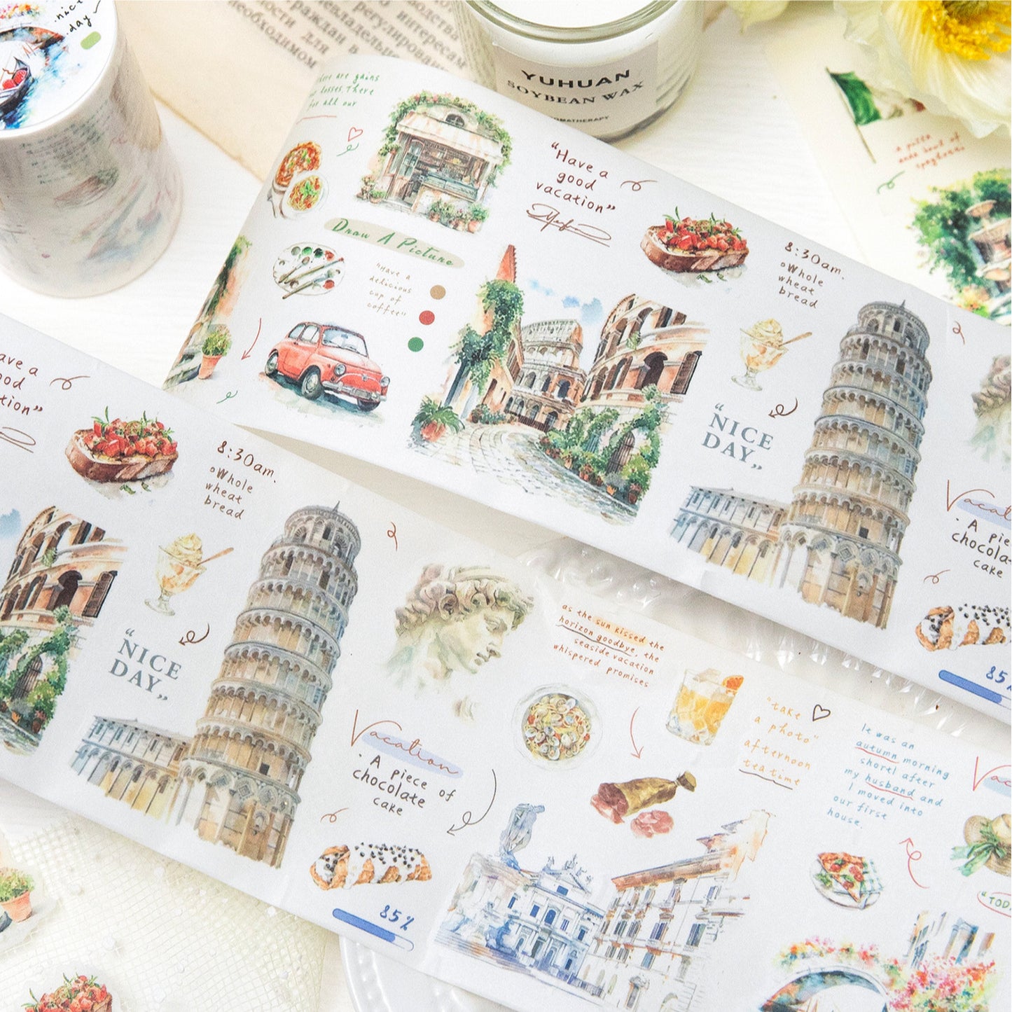 1 Roll Global Travel Washi Stickers Tape LMDLX