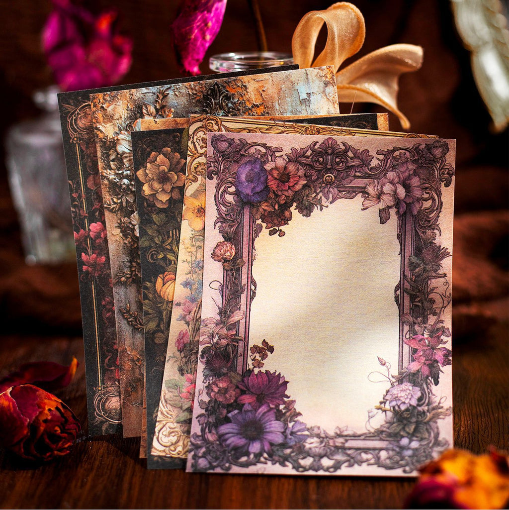 30 Pcs Vintage Floral Background Paper FFHY
