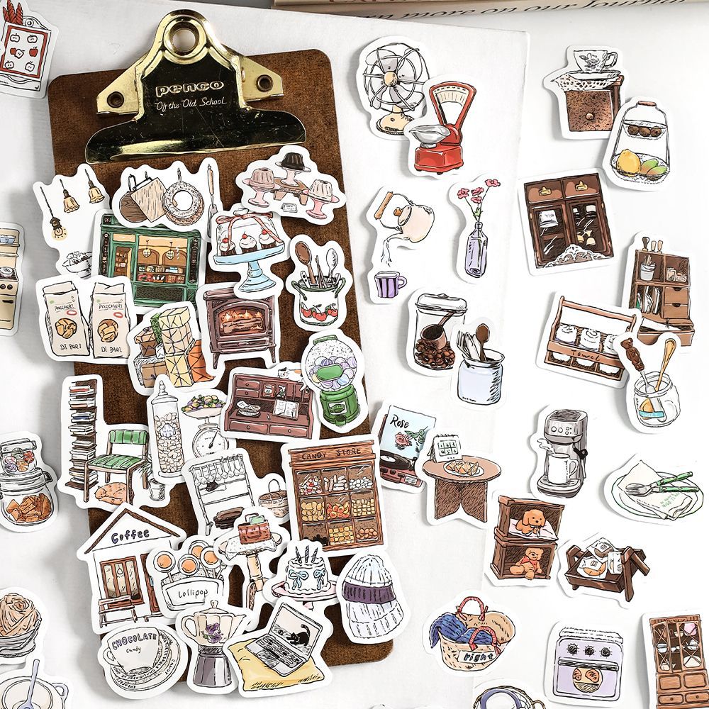30 Pcs Vintage Scrapbook Stickers SLEC