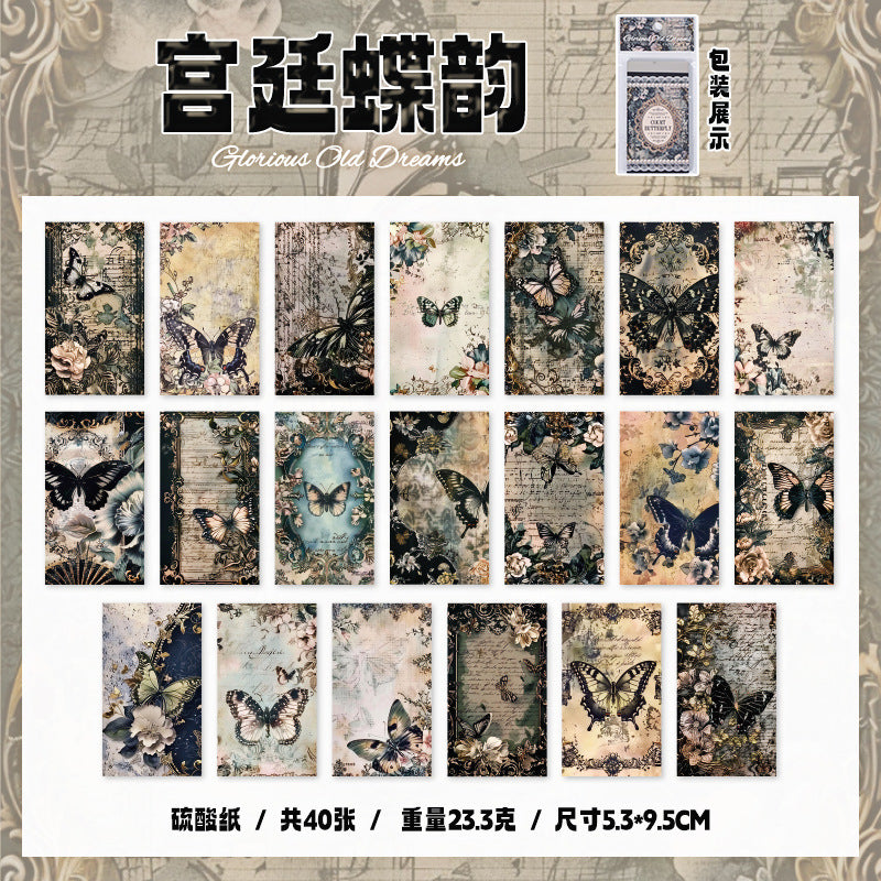 40 Pcs Vintage Scrapbook Paper FHJM