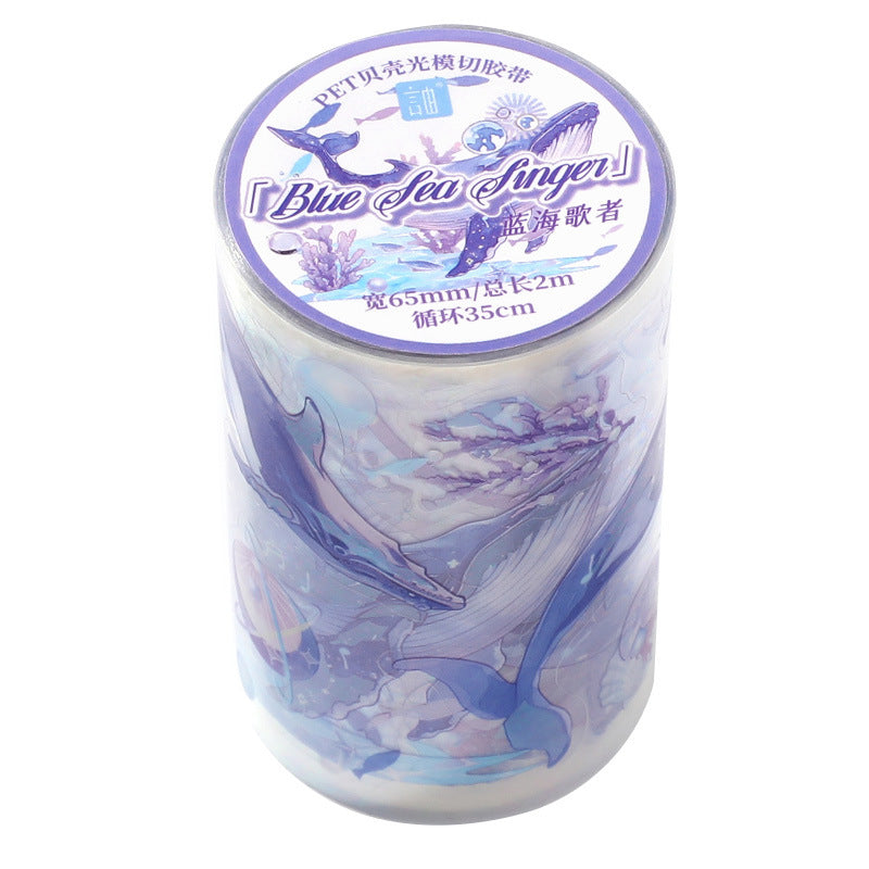 1 Roll Glitter Whale Jellyfish PET Tape HYZX