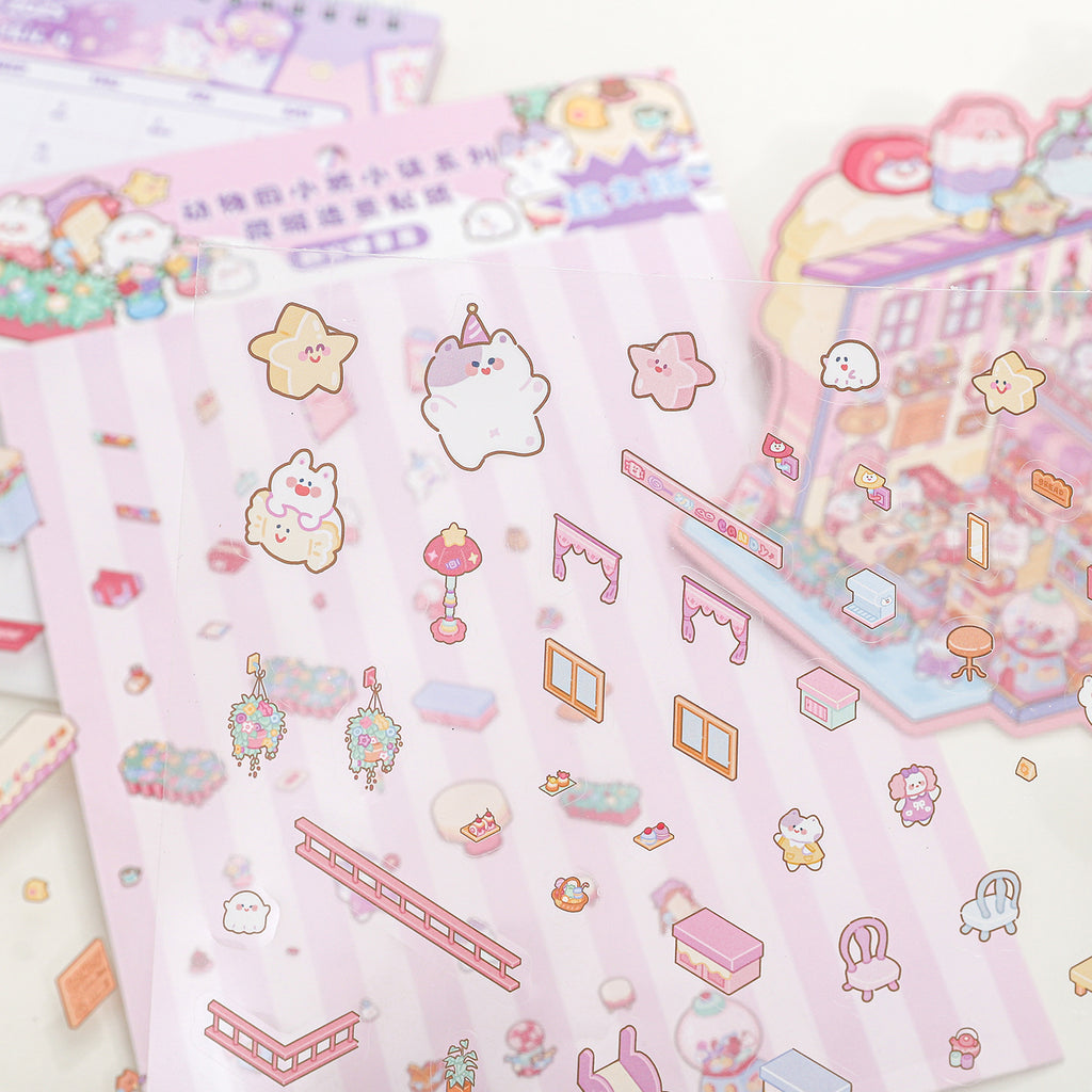 3D Shop Scene Stickers Kit DWYXBZ