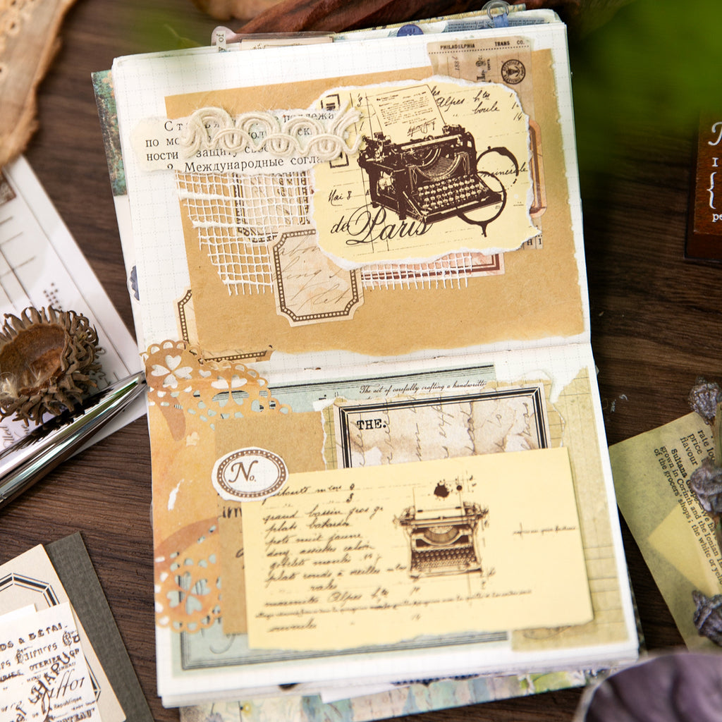 2 Sheets Vintage Handwriting Letter Transfer Stickers SGYJ