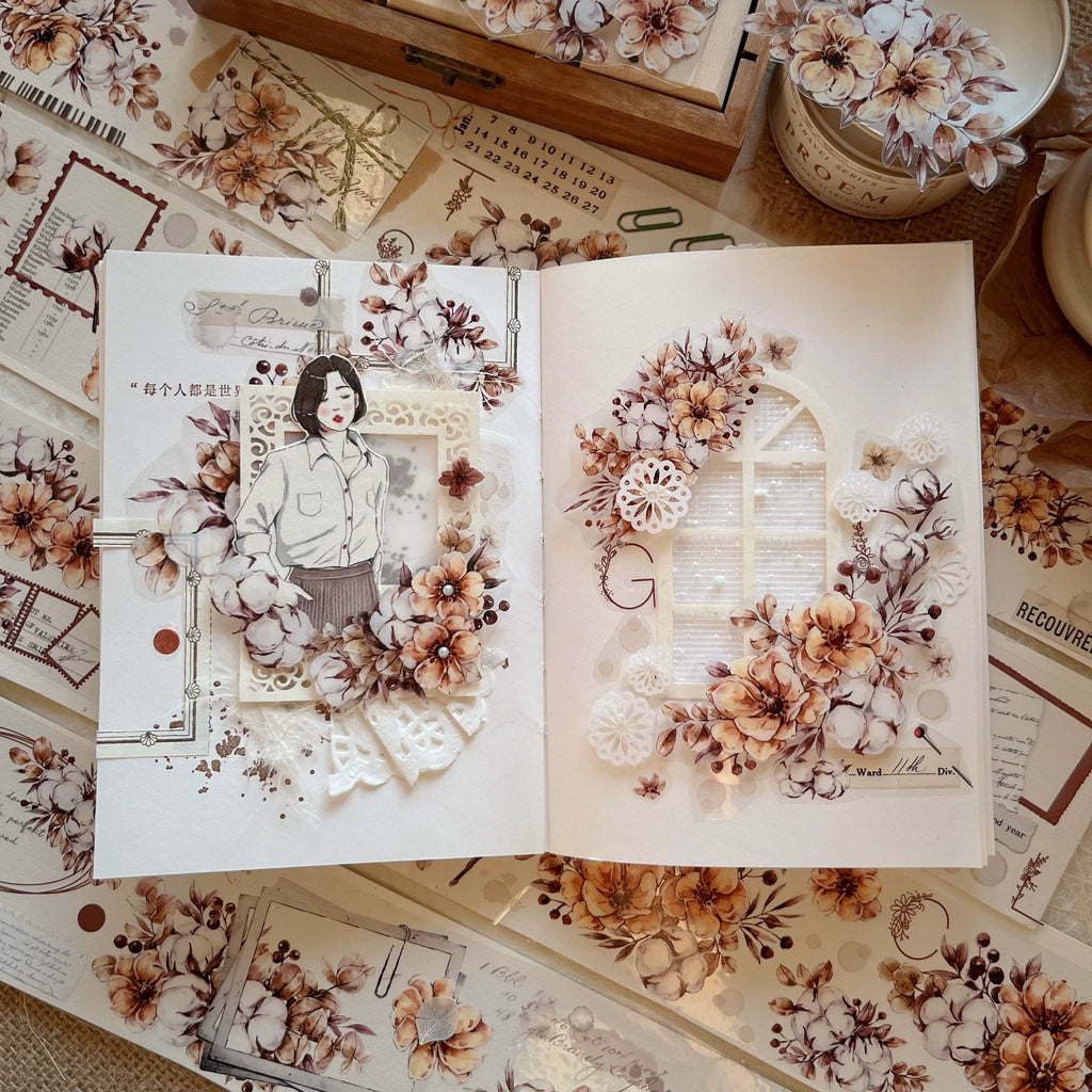 Floral Decorative Tape Rolls- Kapok
