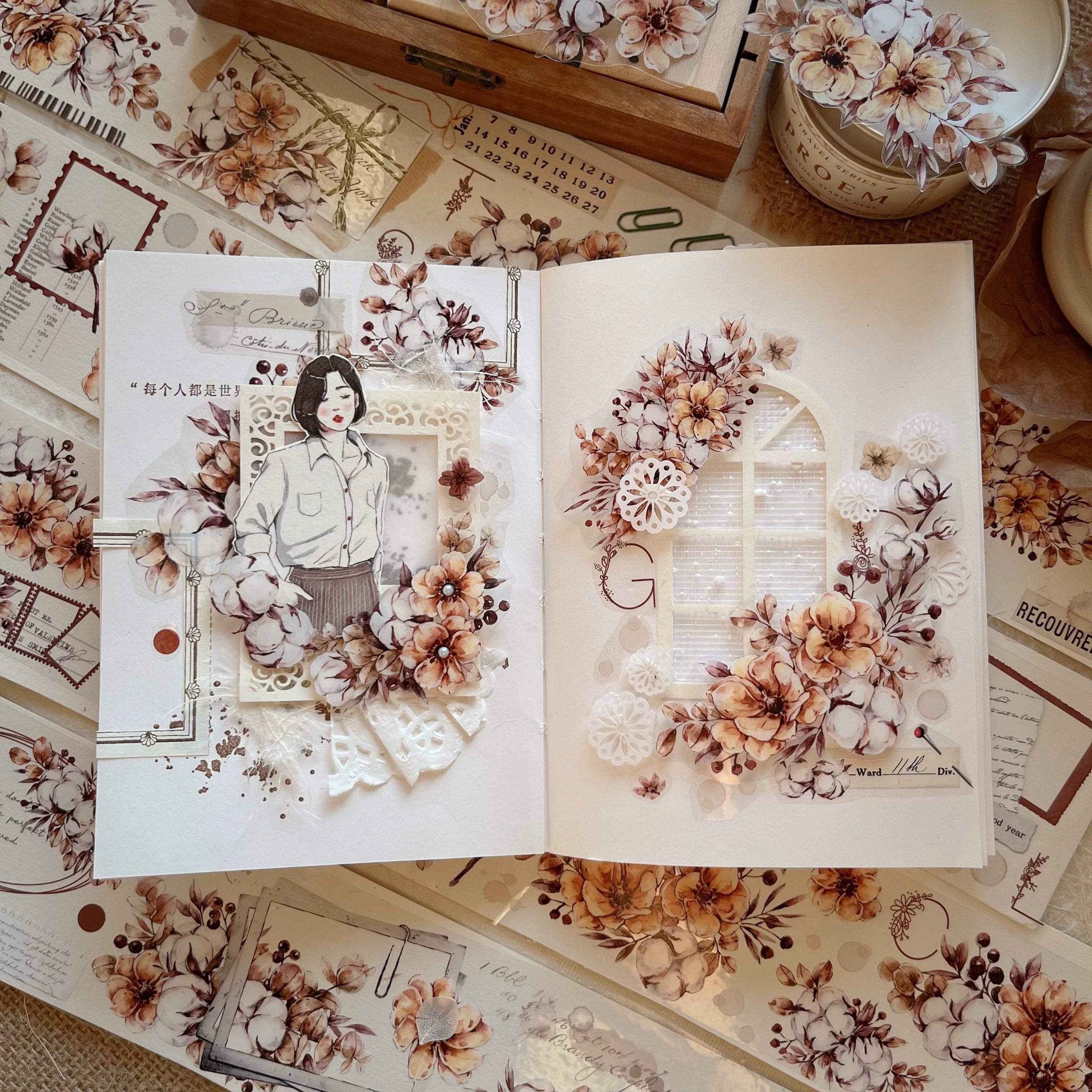 Floral Decorative Tape Rolls- Kapok