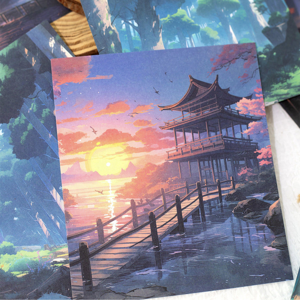 30 Pcs Landscape Scrapbook Paper HTQX