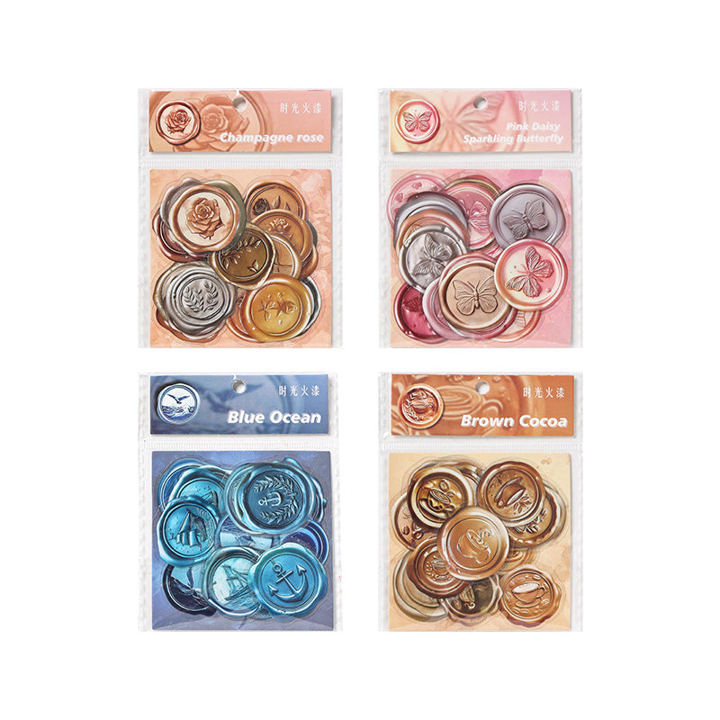 25 Pcs Wax Seal PET Stickers SGHQ