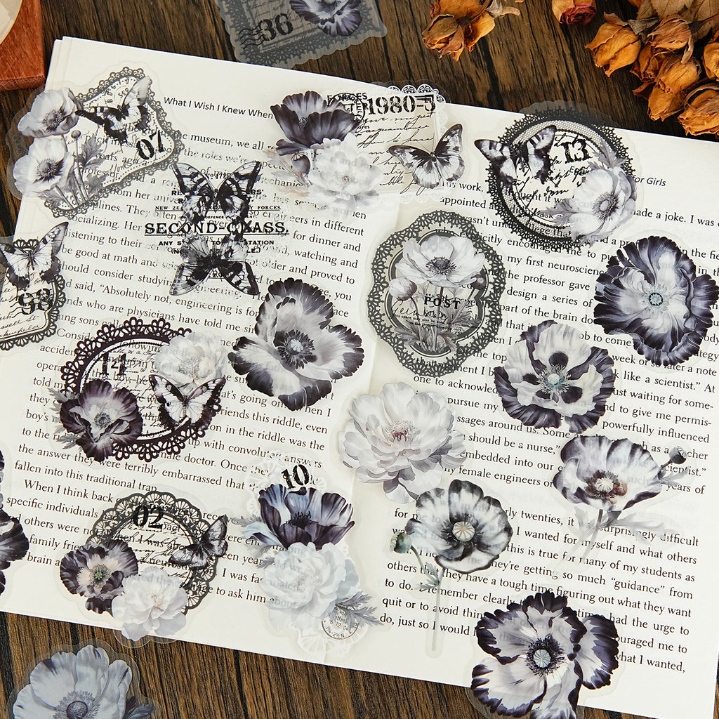 20 Pcs Flower PET Stikers YHGM
