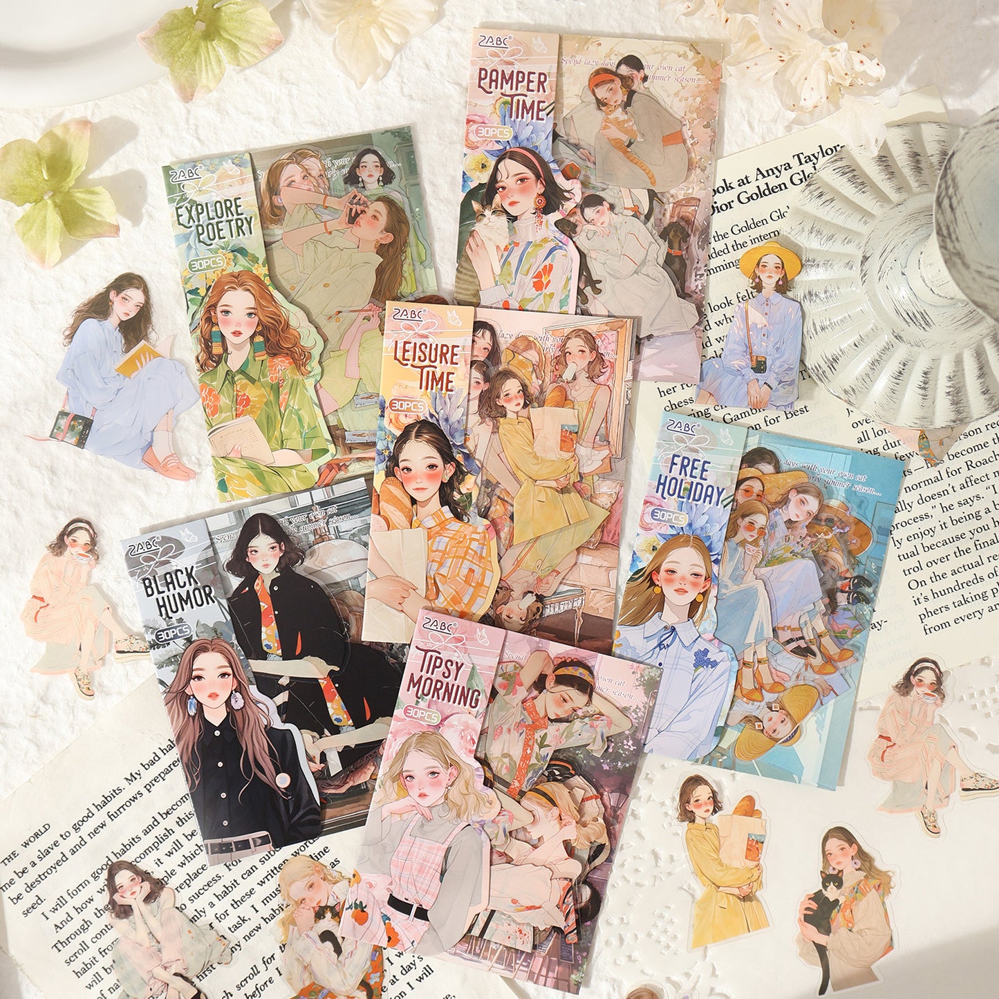 30 Pcs Girl Lifestyle PET Stickers SHSP