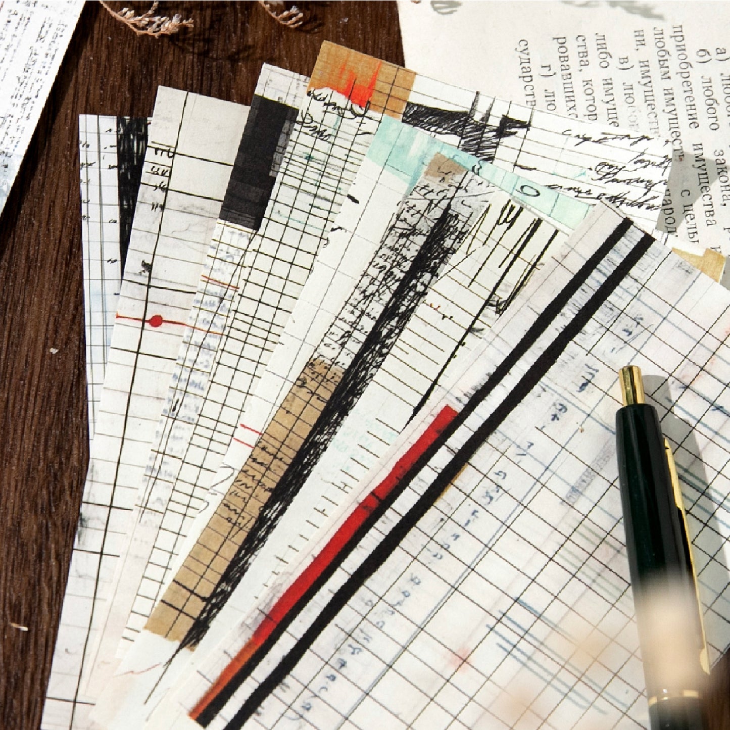 40 Sheets Vintage Junk Journal Paper HLXZ