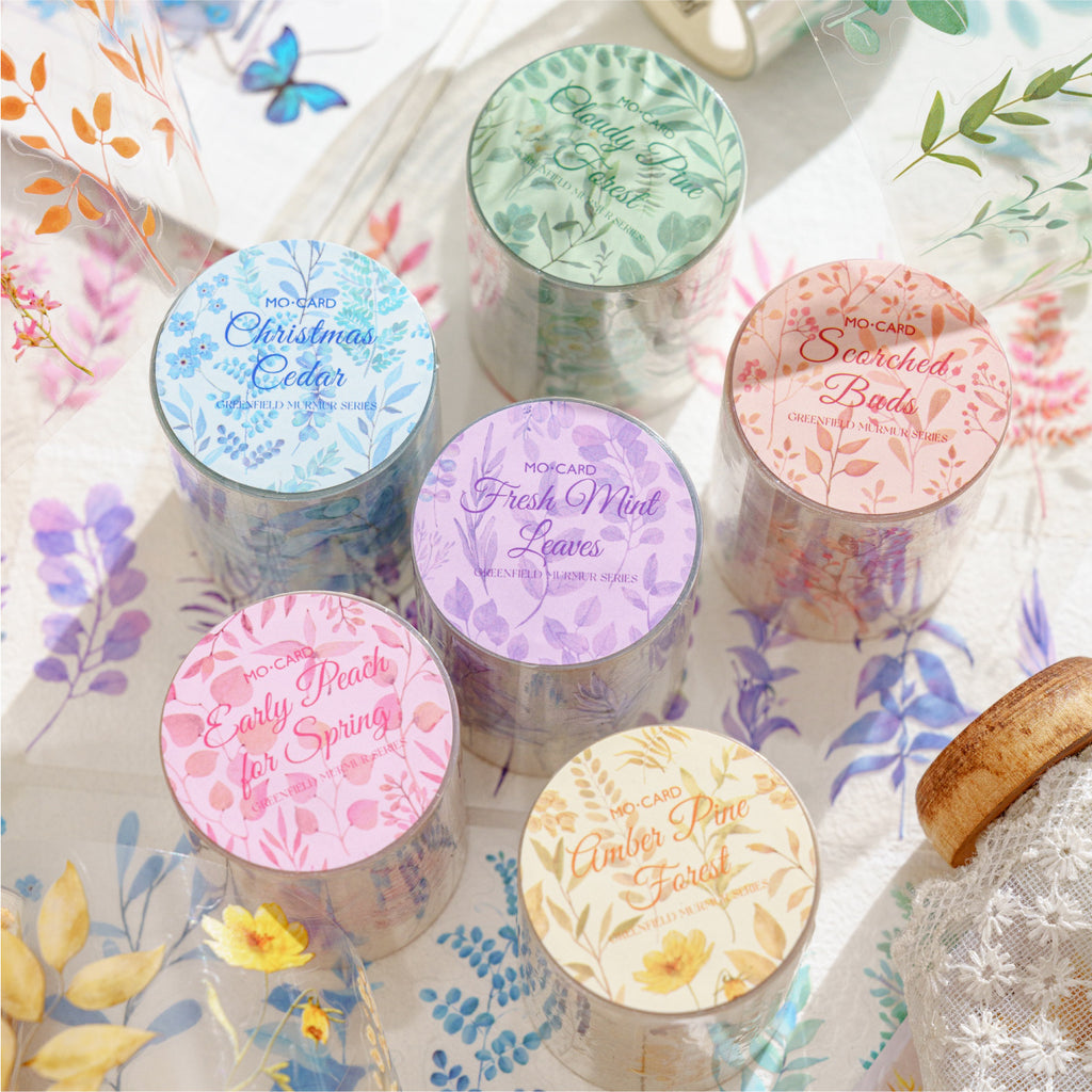 1 Roll Die Cut PET Leaf Stickers LYNN