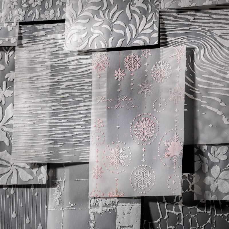 10 Pcs Texture Art Foam Stickers XYSJ