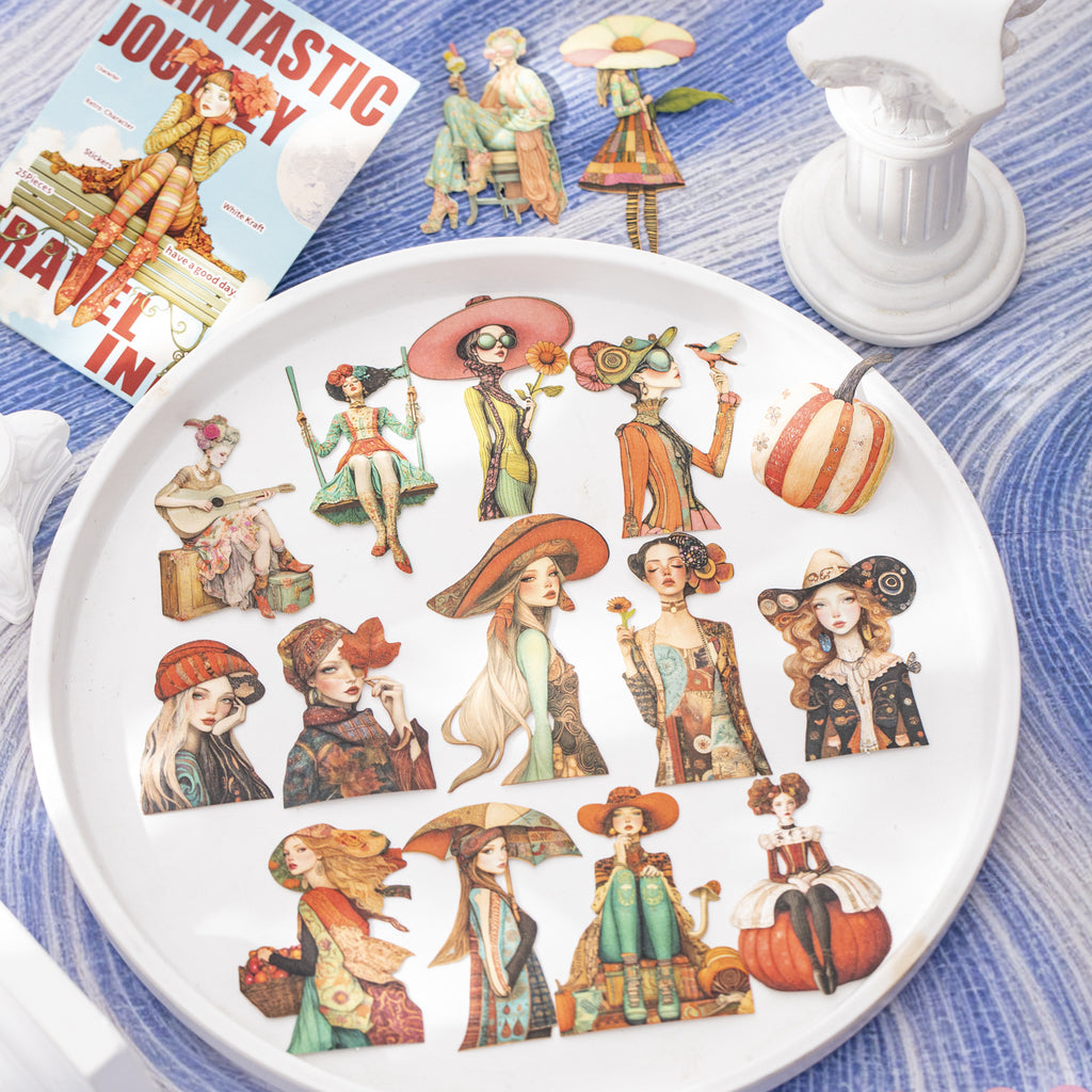 25 Pcs Fantasy Journal Stickers QHZL
