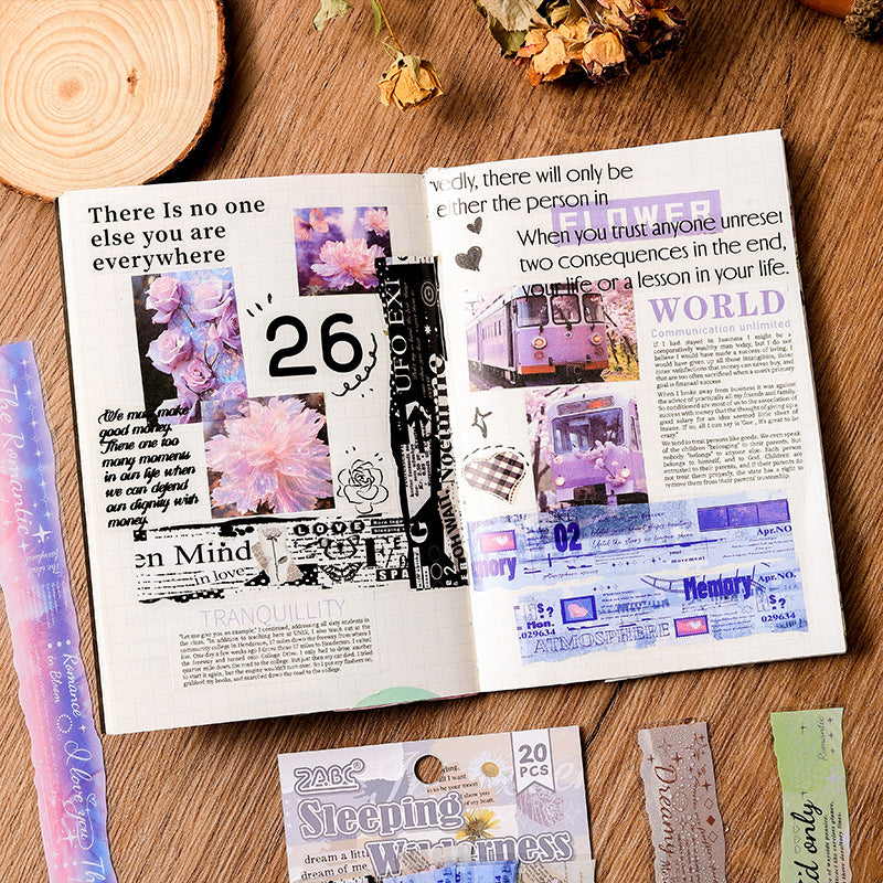 20 Pcs Vintage Journal Stickers JYSN