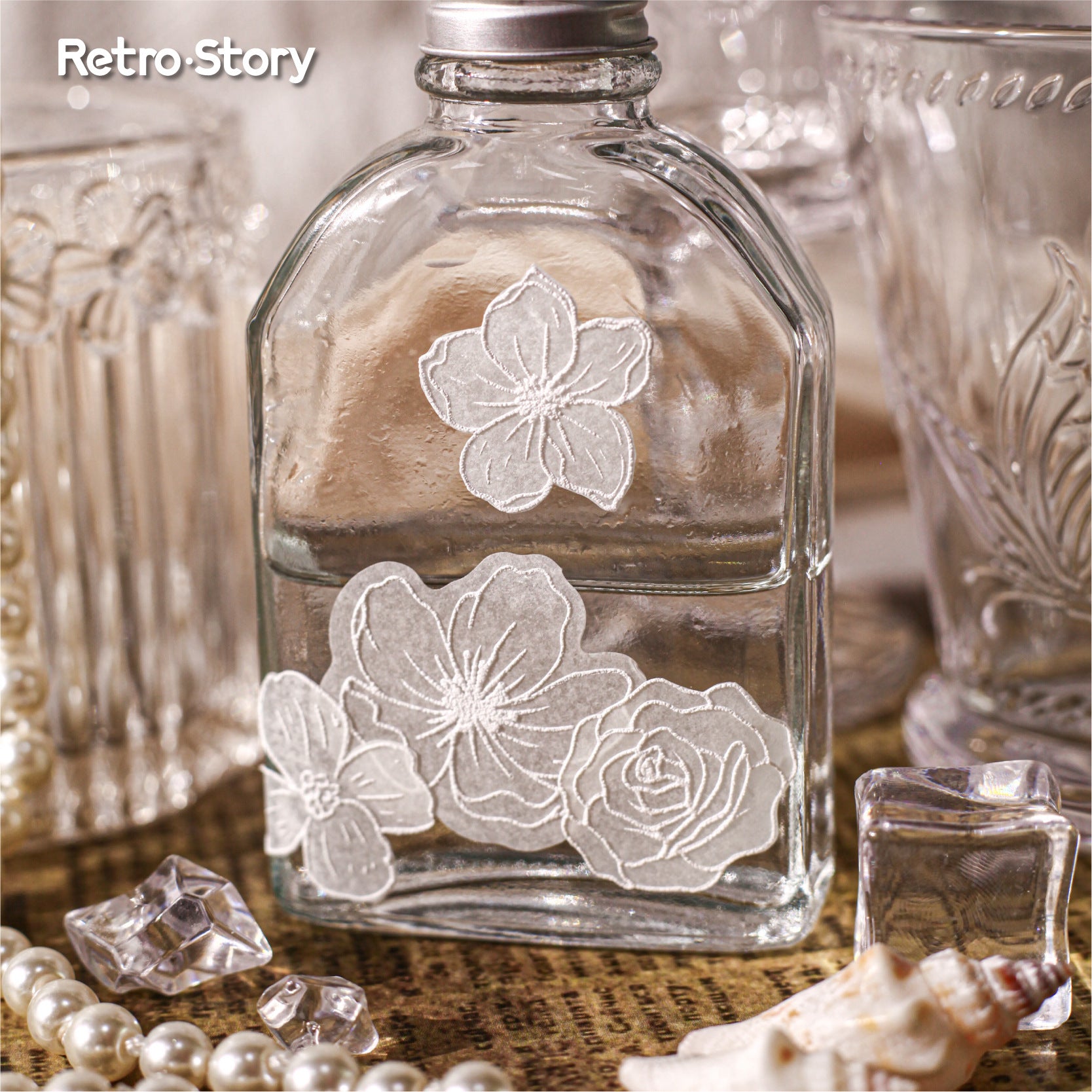 10 Pcs Flower Foam Stickers BWXL