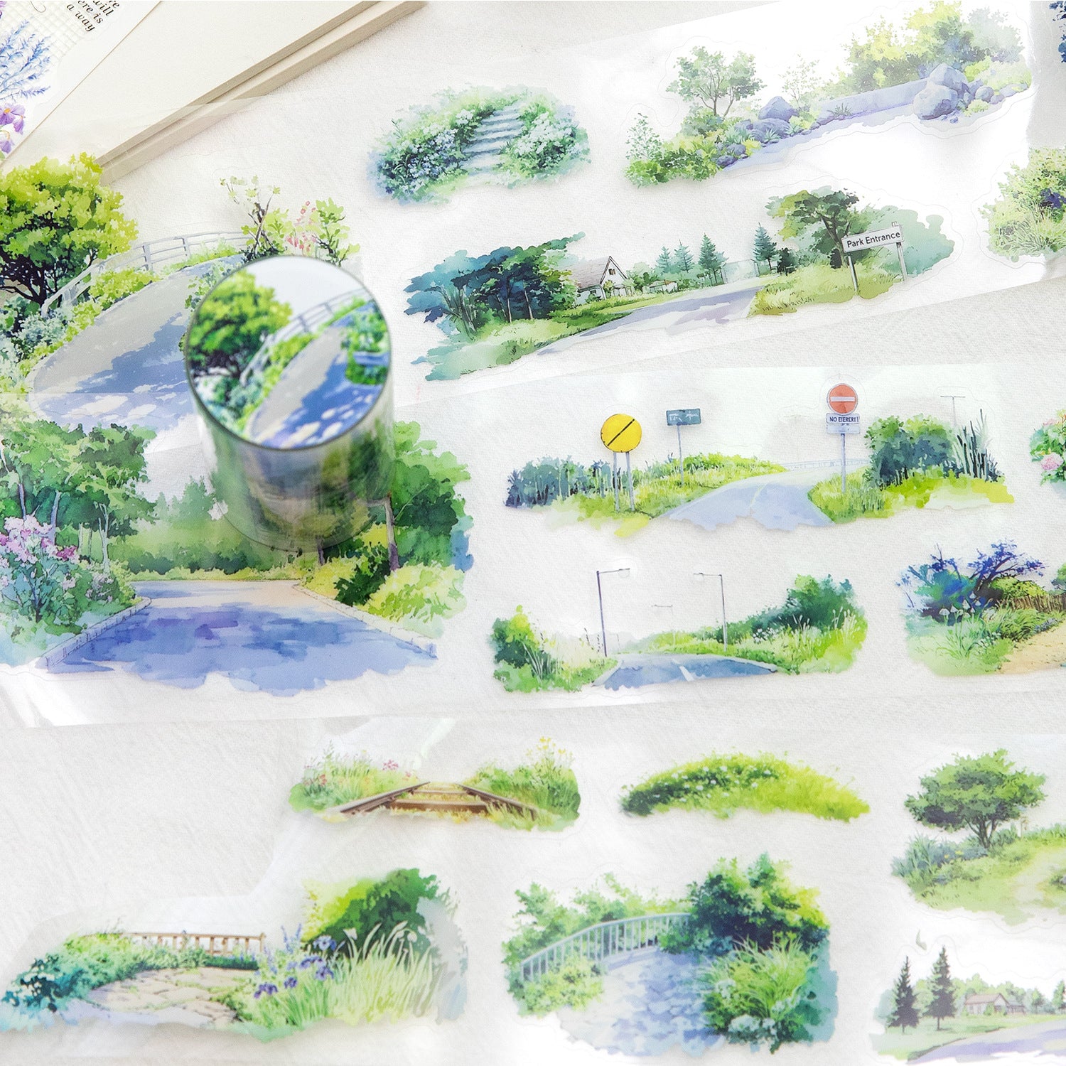 1 Roll Garden Theme PET Stickers Tape LYJCJJ