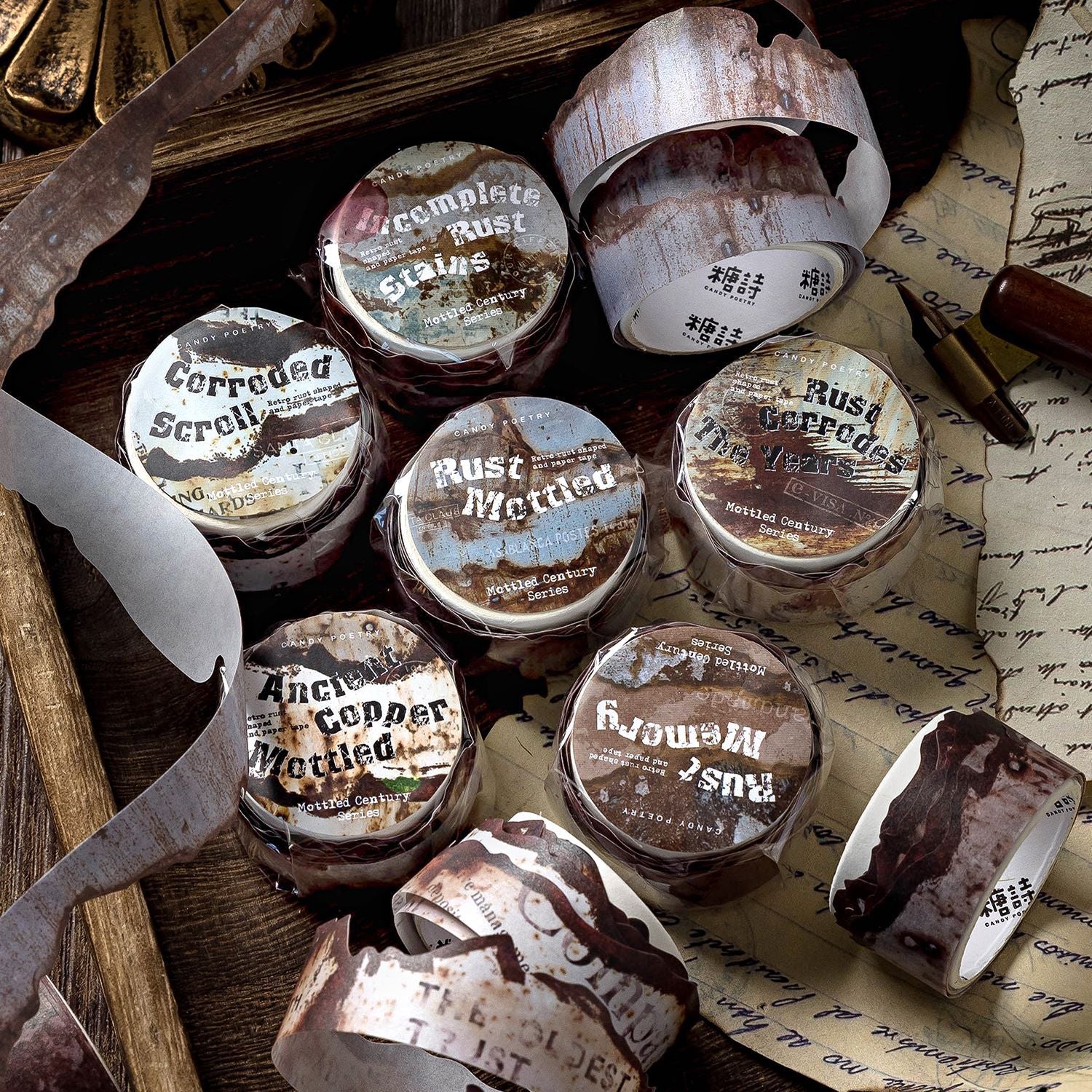 1 Roll Vintage Rusty Theme Washi Tape