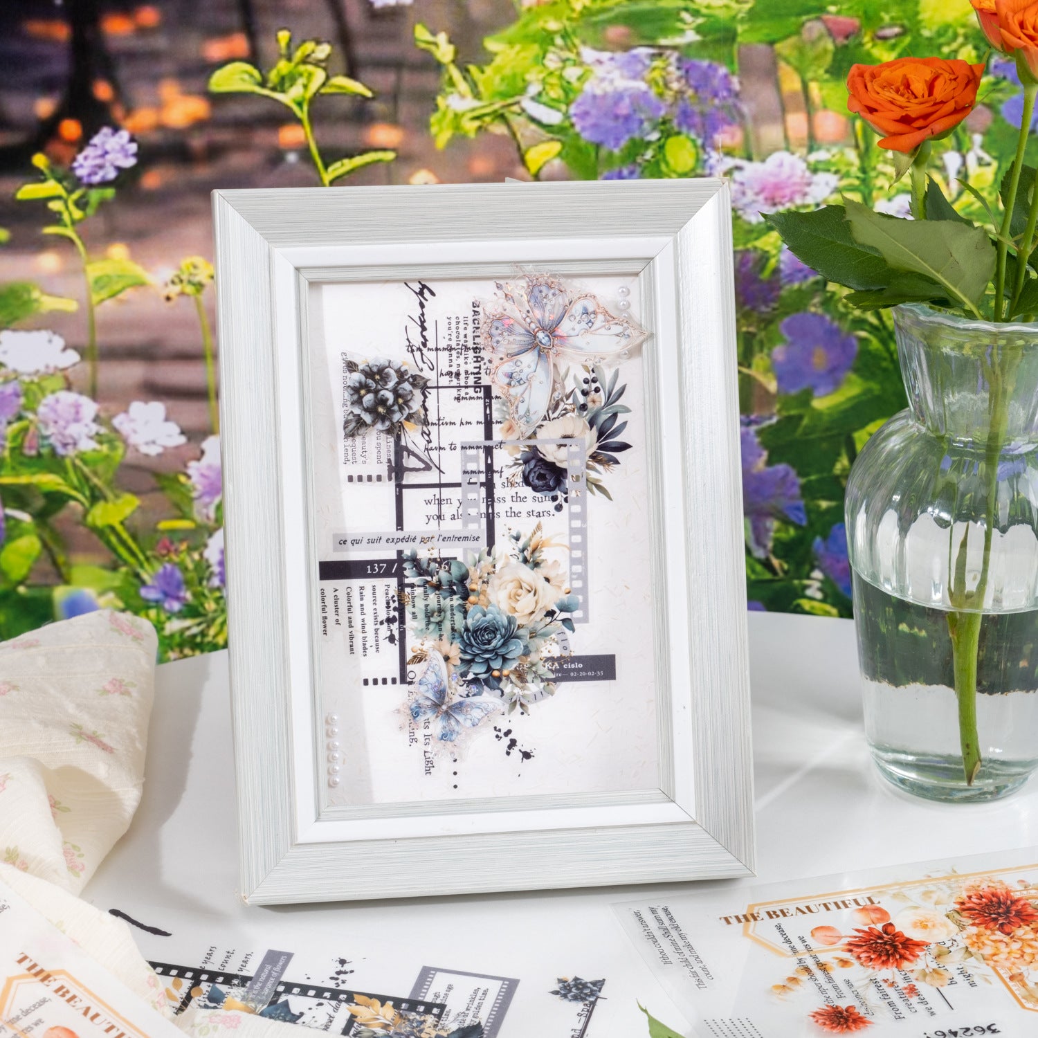 20 Pcs Washi and PET Stickers Book KCCLH