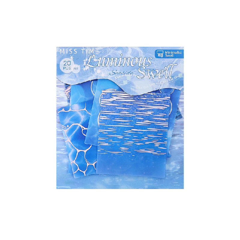 20 Pcs Water Texture PET Stickers LGBY