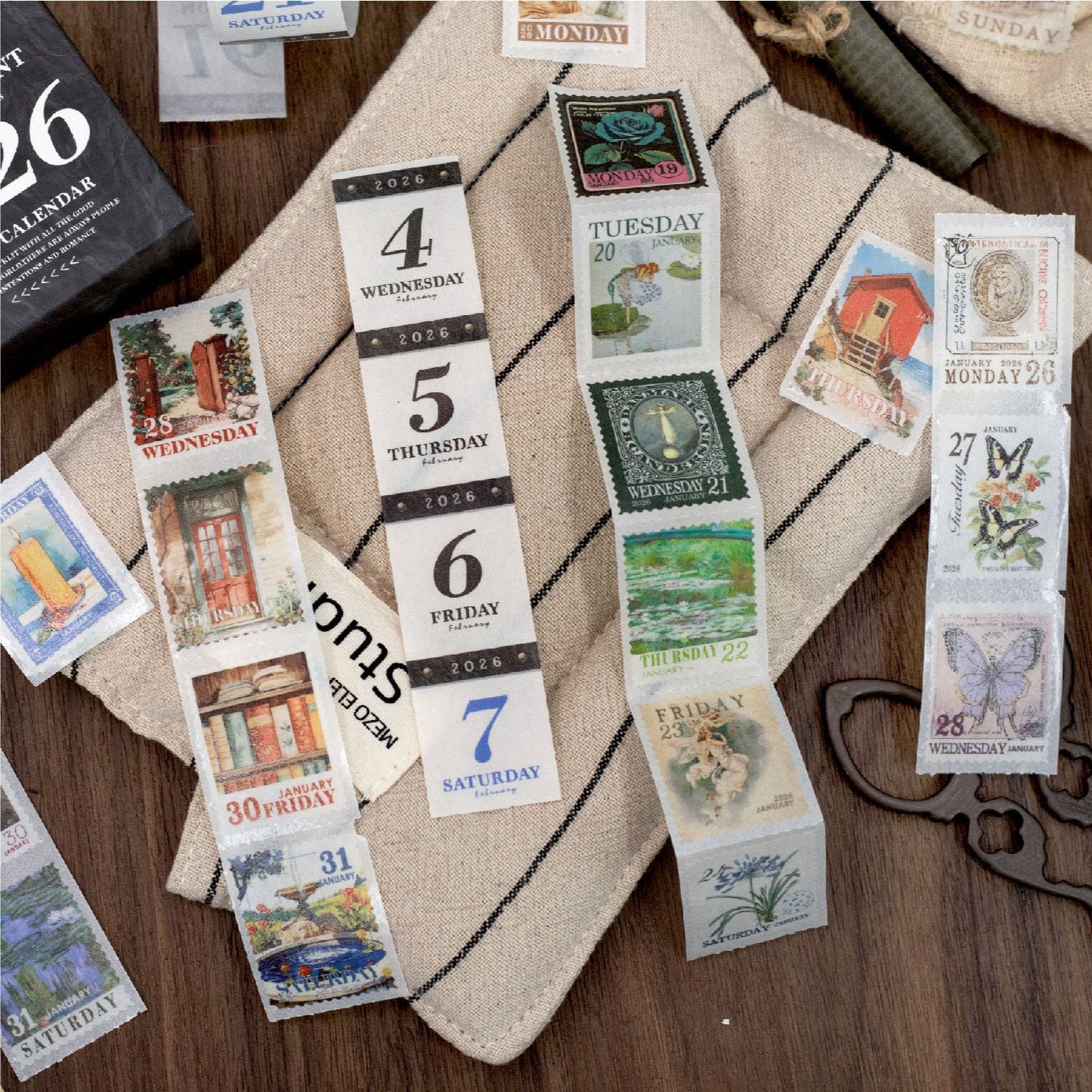 365 Pcs Daily Vintage Journal Stickers 365RZ