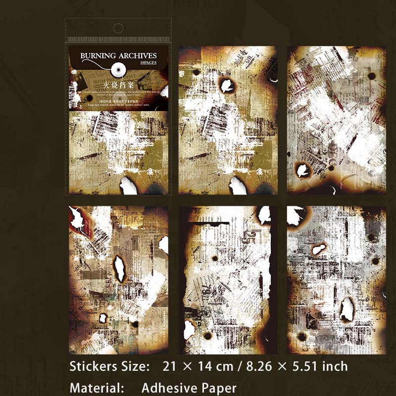 10 Pcs Vintage Junk Journal Stickers BBDA