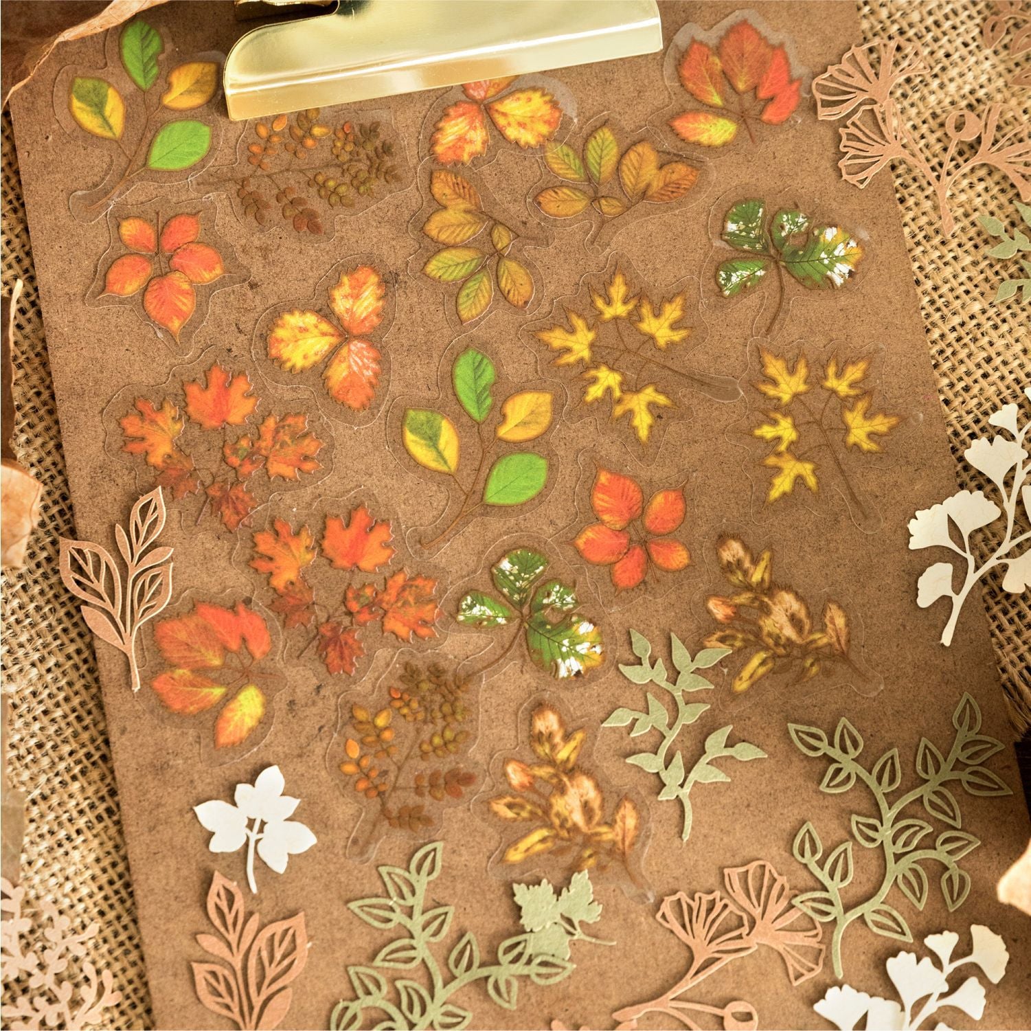 40 Pcs Cutout Paper and Stickers Kit SZYX