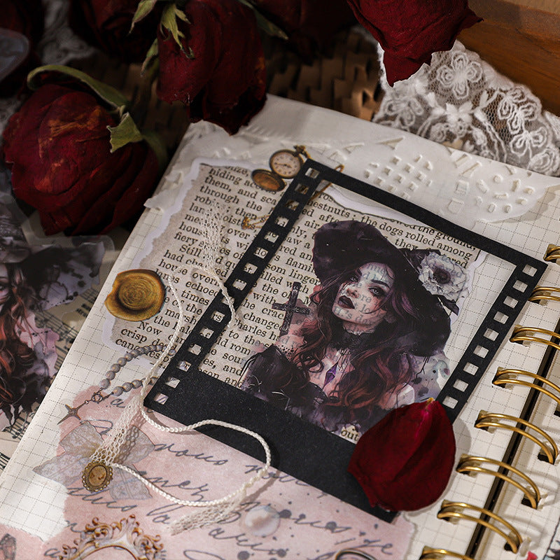 30 Pcs Gothic Princess PET Stickers GEAHGZ