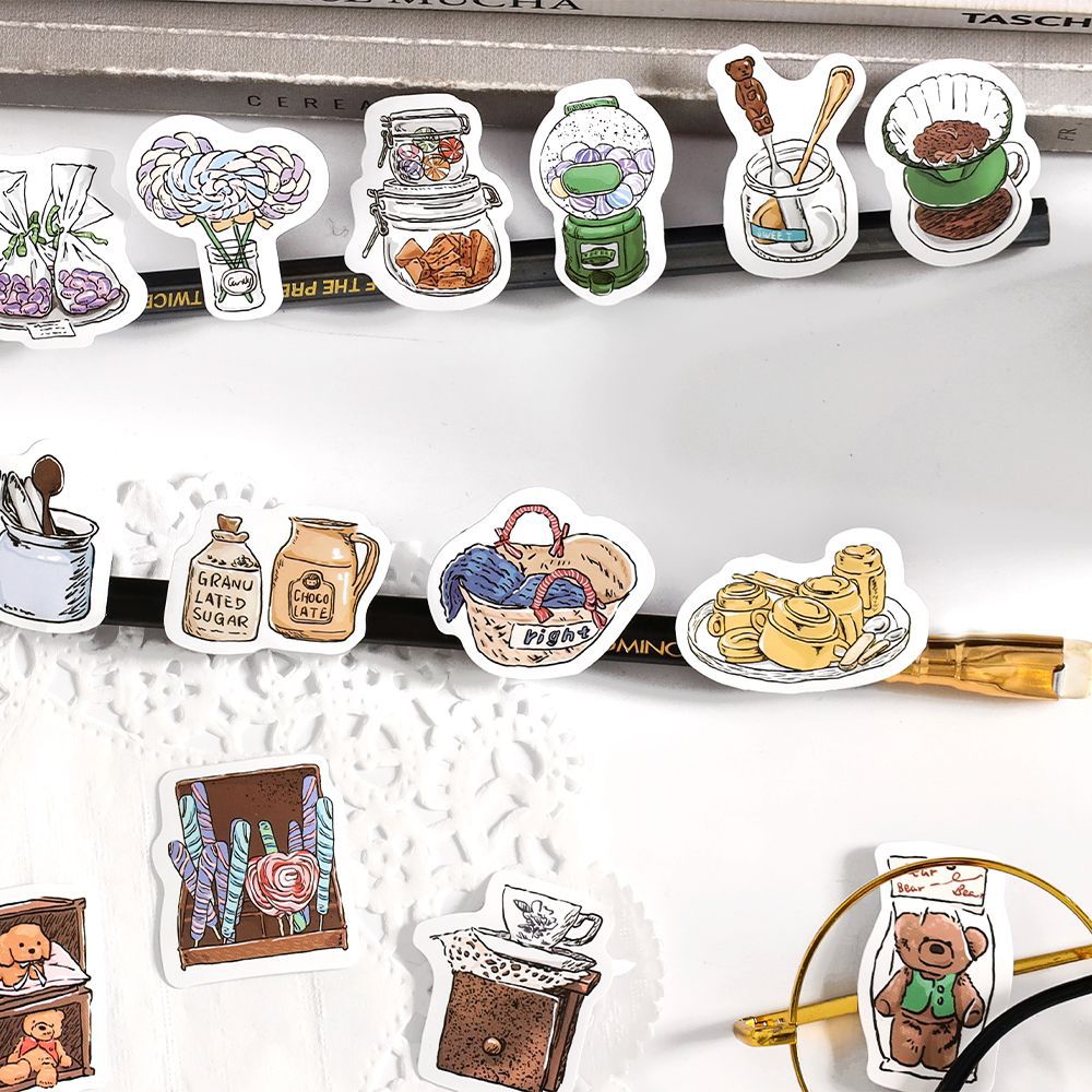 30 Pcs Vintage Scrapbook Stickers SLEC