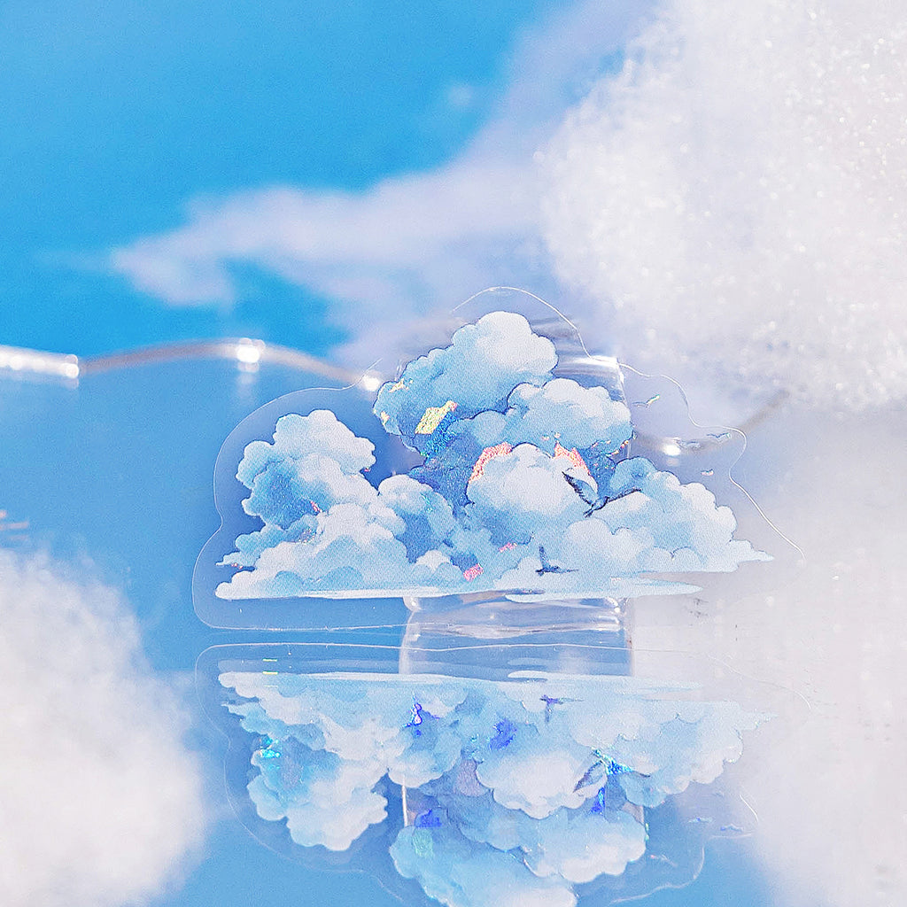 30 Pcs Glitter Cloud PET Stickers YCSJSC