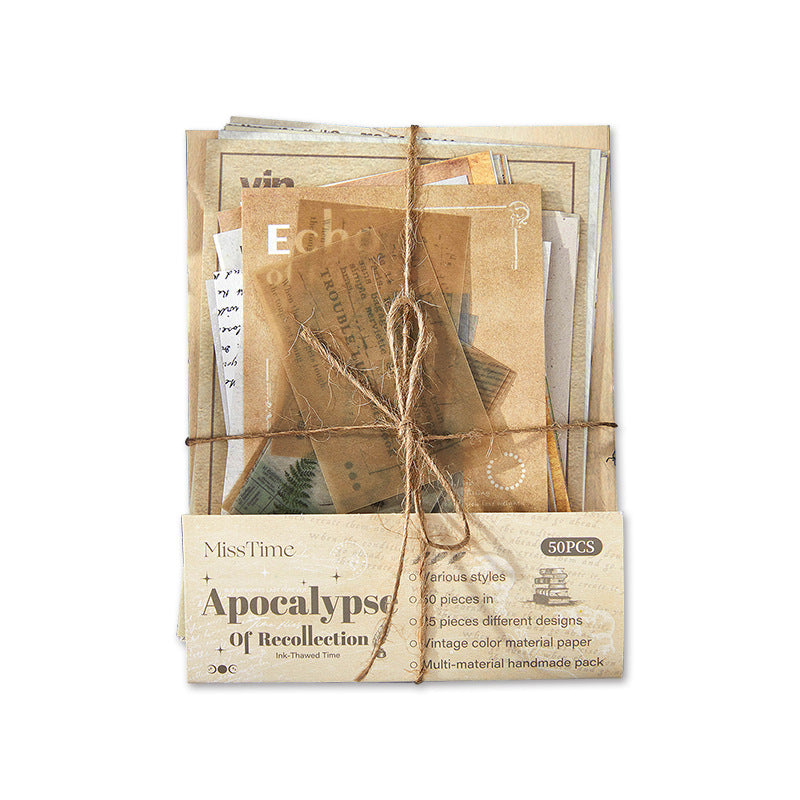 50 Pcs Vintage Scrapbook Paper HYQSL