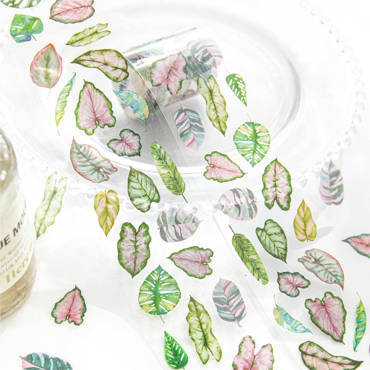 1 Roll Pre-cut PET Leaf Stickers Tape LYCS