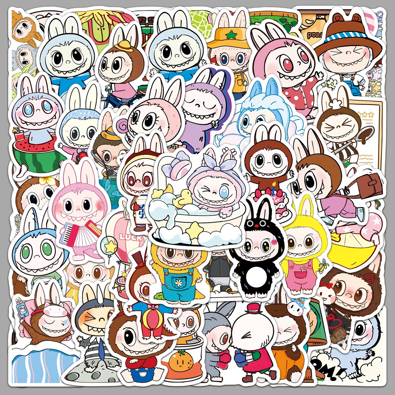 50Pcs Playful Monster Friends Vinyl Stickers LBB02
