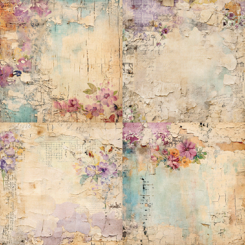 6 inch Vintage FLoral Scrapbook Paper Pad SKP328