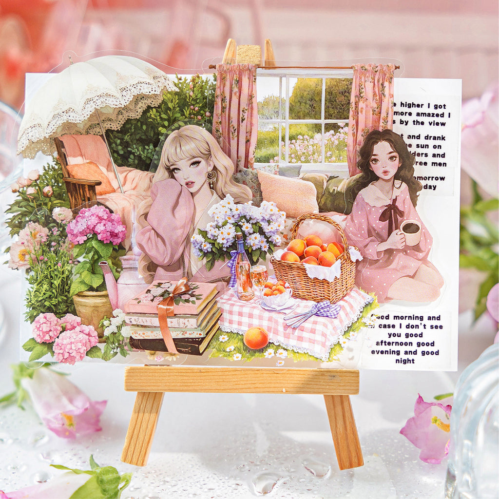 30 Pcs Fahsion Girl PET Stickers JRSD