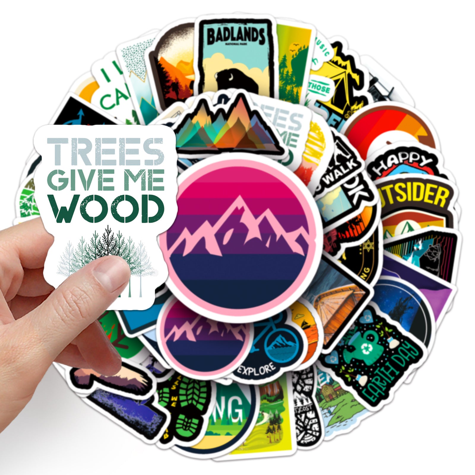 50Pcs Travel Camping Vinyl Stickers TRV24