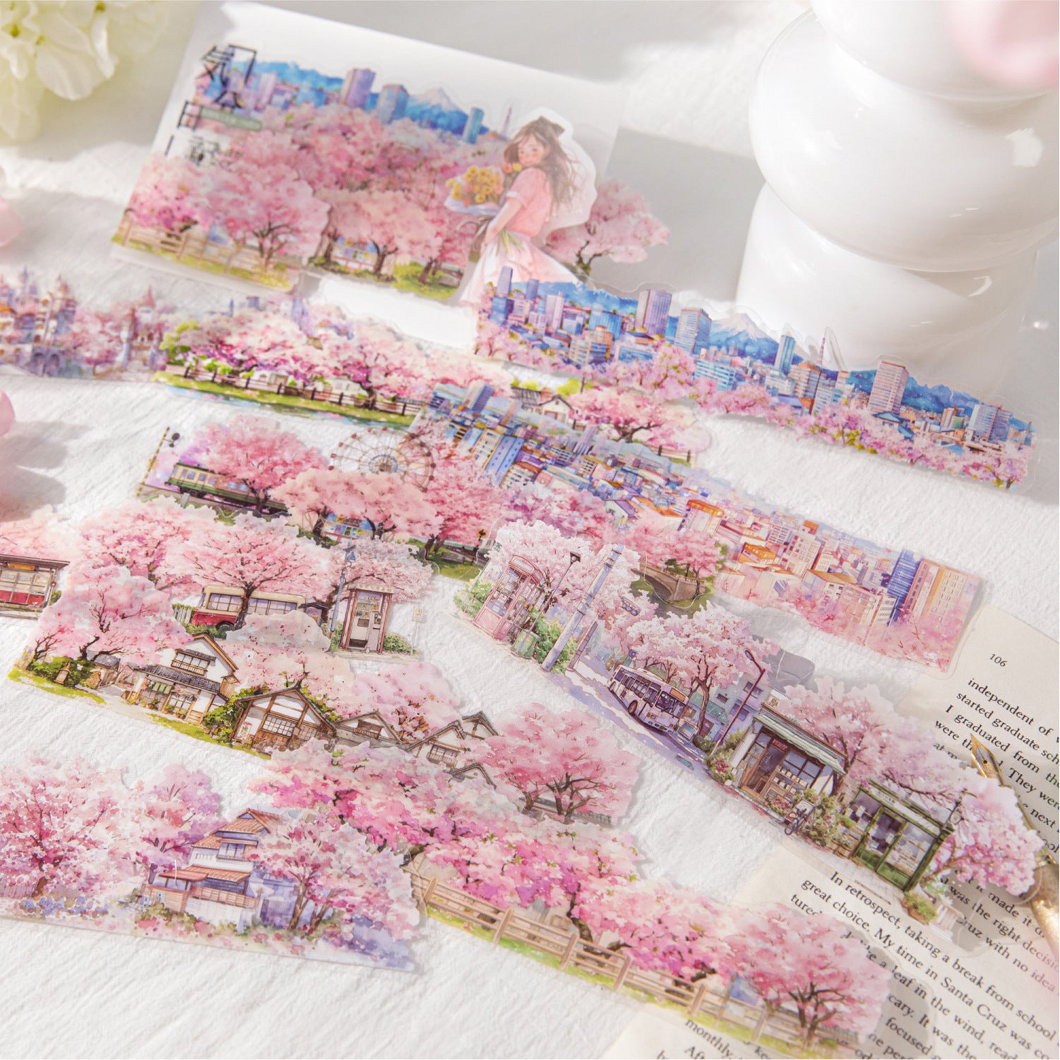 10 Pcs Travel Landscape PET Stickers ZWZRCS